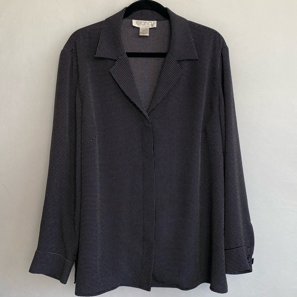 Elana Black and Gray Striped Blazer size 16